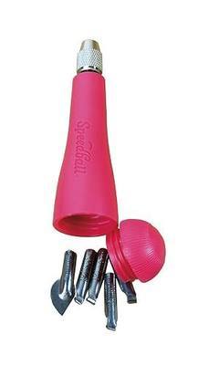 Speedball Linozip Safety Linoleum Cutters - 5 Cutter Assortment Pack Perfect for Beginners, Includes Lino Handle