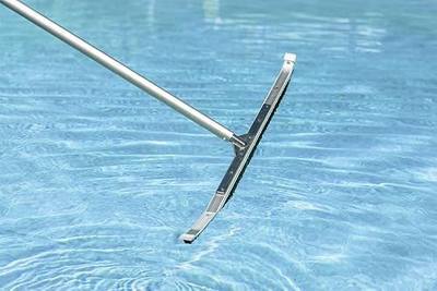 Poolmaster 36-Inch Extra-Wide Commercial Swimming Pool Wall Brush, Heavy-Duty Aluminum Back with Nylon Bristles, Safe for Vinyl, Gunite, Fiberglass and Concrete Pools
