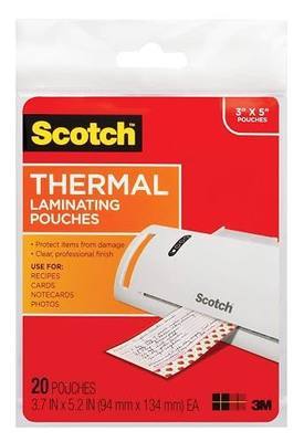 Scotch Thermal Pouches, 3.70 in x 5.27 in