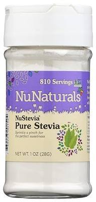 NuNaturals Pure White Stevia Extract Powder Natural Sweetener, 1 Ounce