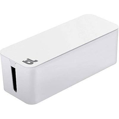 Bluelounge CableBox cable organizer hides messy, loose, tangled cables White color (CB01WH)
