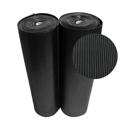 Rubber-Cal 03_167_W_RC_15 Ramp Cleat Non-Slip Outdoor Rubber Floor Mats, 0.13 inch Thick X 3ft X 15ft, Black