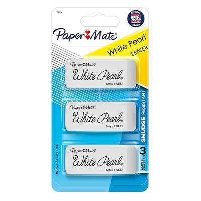 Paper Mate White Pearl Erasers, Large, 3 Count