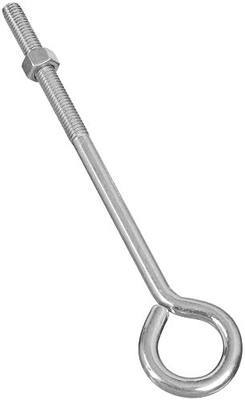 National Hardware 2160BC 3/8 in x 8 in Eye Bolt with Hex Nut - Zinc Plated Steel Wire Construction for Home and Industrial Applications - 160 lbs Safe Working Load