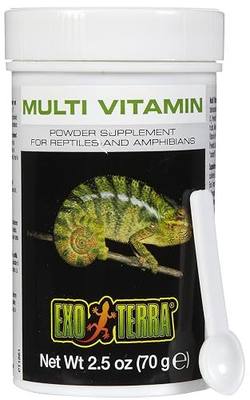 Exo Terra Multi Vitamin Powder Supplement for Reptiles & Amphibians - Balanced Blend of Vitamins, Minerals, Amino Acids & Trace Elements - Supports Growth, Reproduction & Vital Functions 2.5 oz
