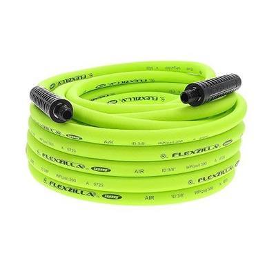 Flexzilla Air Compressor Hose, 3/8 in. x 50 ft., 1/4 in. MNPT Fittings, No-Kink, All Weather, Lightweight, Premium Hybrid Polymer, 300 PSI, ZillaGreen