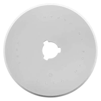 OLFA 60mm Rotary Replacement Blades (RB60-5) - Tungsten Steel, 5 Blades | Tungsten steel, cuts 8+ fabric layers per pass, 5-blade pack - For 60mm rotary cutters - Quilters and Crafters