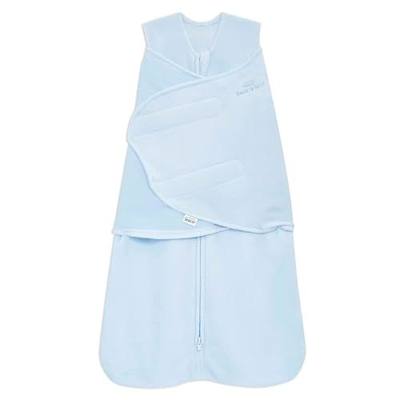HALO Micro-Fleece Sleepsack Swaddle, 3-Way Adjustable Swaddle Blanket, TOG 3.0, Baby Blue, Preemie