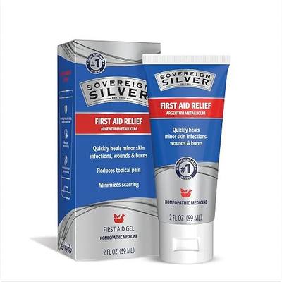 Sovereign Silver Colloidal Silver Gel, Wounds & Burns, 2 fl oz (59 mL) | Argentum Metallicum Topical Skin Care for Minor Skin Infections