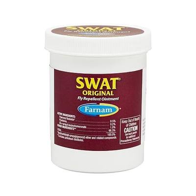 Farnam SWAT Pink Fly Repellent Ointment for Horses, Repels House, Stable, Face & Horn Flies, Protects Wounds on Horses, Ponies & Dogs, 7 oz.