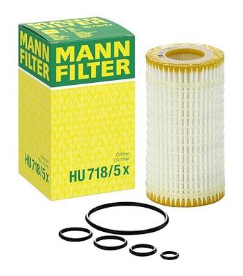 Mann Filter HU 718/5 x Cartridge Oil Filter Replacement Compatible With Dodge Sprinter 2500 Van (2007-2008), Sprinter 3500 Van (2007-2008), Mercedes-Benz C230 (2006-2009)