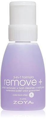 ZOYA Remove Plus Acetone Nail Polish Remover with Big Flipper Bottle, Powerful, Safe and Gentle, 3-in-1 Remover + Cleanser + Prep, Award-Winning Big10Free, 8 Fl Oz