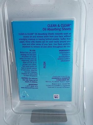 Clean & Clear Oil-Absorbing Sheets, 50-Count Sheets (Pack of 4)
