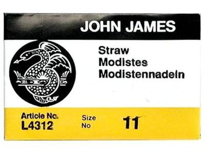 Colonial Needle L4312-11 25 Count John James Milliners/Straw Uncarded Needles, Size 11