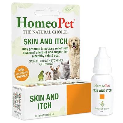 HomeoPet Skin and Itch, Skin Soother for Dogs and Cats, 15 Milliliters