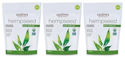 Nutiva Organic Raw Shelled Hempseed from non-GMO, Sustainably Framed Canadian Hemp, 8 Ounce (Pack of 3)