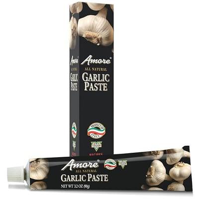 Amore Paste Garlic, 3.2-Ounce Tubes (Pack of 6)