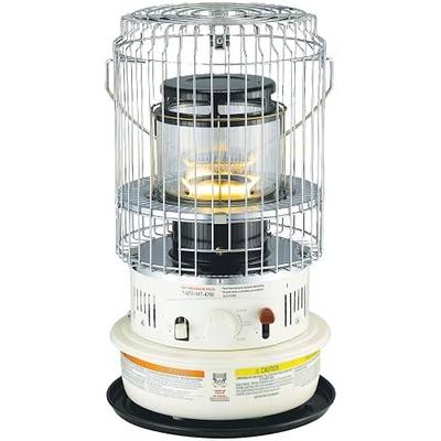 Kero World Kerosene Convection Wick Heater with Radiant and Convective Heat, Lightweight Portable Compact Design, and Sure Seat Chimney System, White.