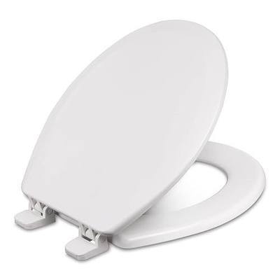 Centoco Round Toilet Seat, Wood Core/Plastic Finish, White | Plastic Finish, 700-001