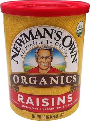 Newman's Own Organics Organic California Raisins, 15-Ounce Cans (Pack of 6)