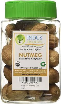 Indus Organic Nutemg Whole Jumbo, 8 Ounce