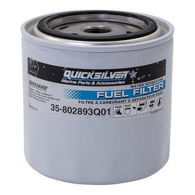 Quicksilver 802893Q01 Water Separating Fuel Filter for Mercury and Mariner Outboards, MerCruiser Sterndrive and Inboard Engines