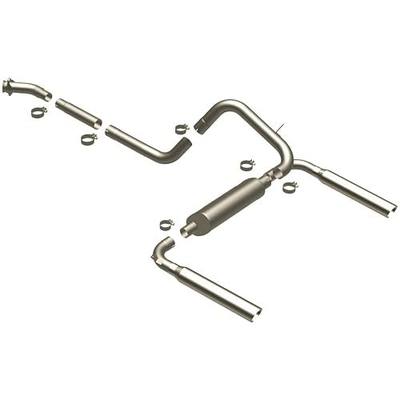 MagnaFlow Cat-Back Performance Exhaust System 16829 - Street Series, Stainless Steel 3in Main Piping, Dual Split Rear Exit, Polished Finish 3.5in Exhaust Tip - American Muscle Performance Exhaust Kit