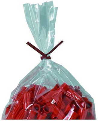 Aviditi Reusable Red Paper Twist Ties, 8" Length, Use to Seal Bread, Gift, and Treat Bags or for Bundling Cables and Wires (Case of 2000)