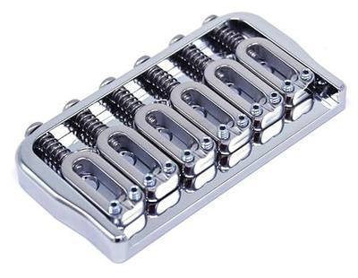 Hipshot 6-String US Fixed Guitar Bridge .125 Chrome