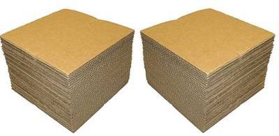 (50) - 12" Kraft Brown LP Record Pads - 12 7/16" x 12 7/16" - Extra Protection for Shipping Records #12NCPAD