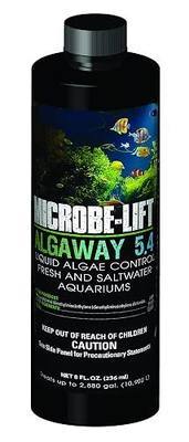 MICROBE-LIFT Algaway 5.4 Algae Remover for Aquariums, Algaecide for Freshwater and Saltwater Tanks, Aquarium Algae Control and Fish Tank Cleaner, Safe for Fish and Plants, 8 Ounces (ALGAA08)