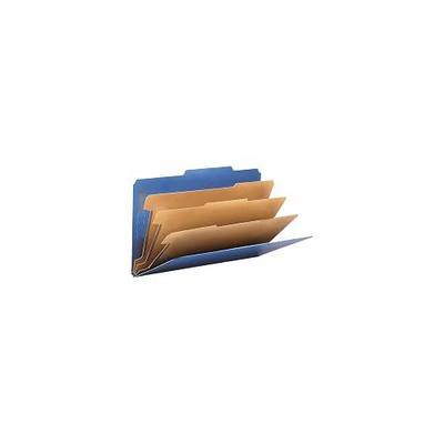 Smead Pressboard Classification File Folder with SafeSHIELD Fasteners, 3 Dividers, 3" Expansion, Legal Size, Dark Blue, 10 per Box (19096)