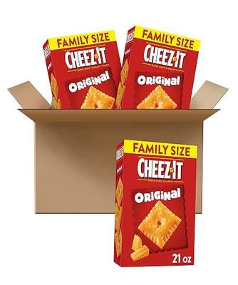 Cheez-It Cheese Crackers, Baked Snack Crackers, Bulk Pantry Staples, Original, 63oz Case (3 Boxes)