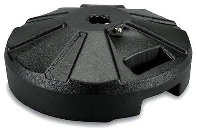 00230, Durable Rust Free Molded Resin, Patio Umbrella Base, 50 pounds holding force, 16"D & 6 1/2" H, Black