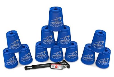 Speed Stacks | Official Sport Stacking Set, Blue - 12 Cups and Holding stem | Top Grade Materials, Low Friction | WSSA Approved