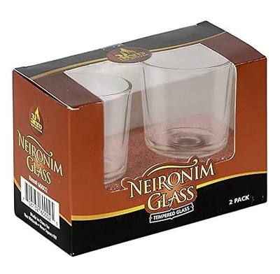Ner Mitzvah Neironim Glass Shabbos Candle Holders, Premium Quality Clear Votive Cups for Shabbat (Pack of 2)
