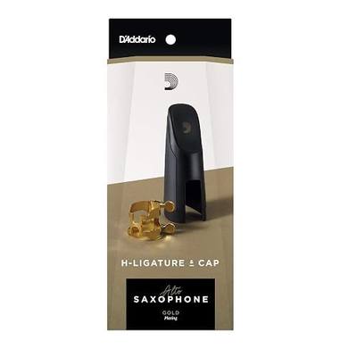 D'Addario H-Ligature & Cap, Alto Sax, Gold-plated (HAS1G)