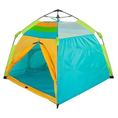 Pacific Play Tents One Touch Tent 48" X 38.5" High, Green/Orange/Blue