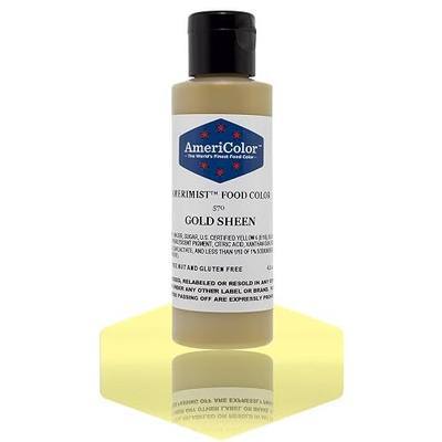 AmeriColor Amerimist Edible Paint and Airbrush Food Color, 4 1/2-Ounce, Gold Sheen