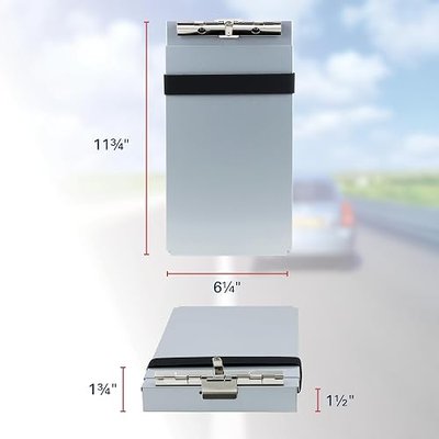 Saunders Recycled Aluminum Citation Holder, Lightweight Metal Ticket Book Holder & Summons Tin for Police Officers, Small Storage Clipboard for Law Enforcement, Receipts and Work Logs, Silver (12205)