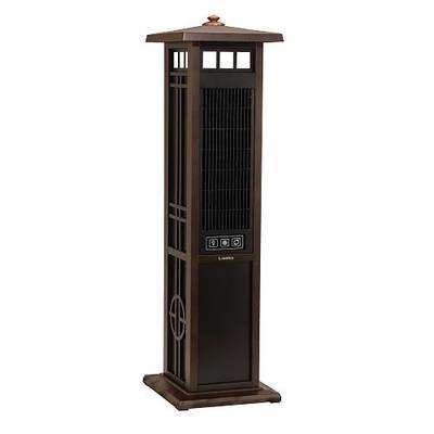Lasko 4890 Elegant Living Fan with Remote Control-Features Accent Lighting and Widespread Oscillation-Perfect for Outdoor Patios, Decks, or Balconies, Brown