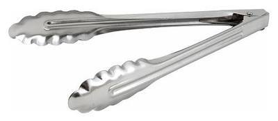 Winco Coiled Spring Medium Weight Stainless Steel Utility Tong, 9-Inch