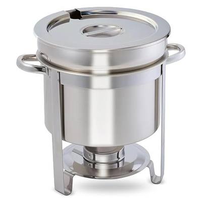 Winco 211 Stainless Steel Marmite Soup Chafer 11qt Round W/ Cover & Fram