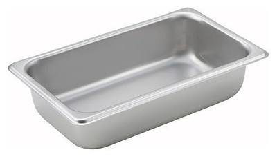 Winco 1/4 Size Pan, 2 1/2-Inch, Stainless Steel, 1 Count (Pack of 1)