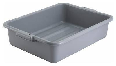 Winco Bus Box Dish Tub for Restaurants, 5", Gray