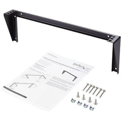 StarTech 1U Vertical Wall-Mount Patch Panel Rack, 125lb, TAA (RK119WALLV) | EIA-310 and REACH compliant, Ships assembled, 6 wood screws, 4 M5 cage nuts and screws, Any depth