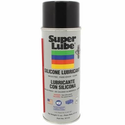 Super Lube Silicone Lubricant - General-Purpose Aerosol - NSF Rated Food Grade - Corrosion Inhibitor - Moisture Resistant - Rubber-Safe Silicone Spray - Translucent Clear - Aerosol - 11 oz (91110)