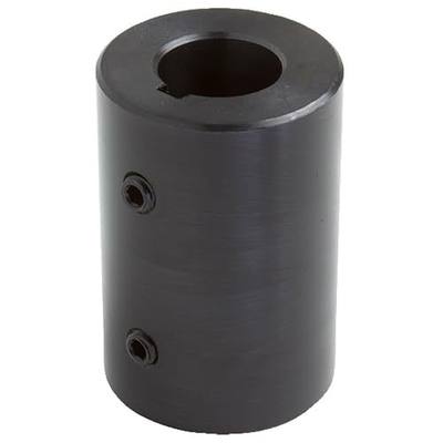Climax Part RC-075-KW Mild Steel, Black Oxide Plating Rigid Coupling, 3/4 inch bore, 1 1/2 inch OD, 2 inch Length, 5/16-18 x 3/8 Set Screw