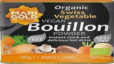 Marigold Marigold Organic Less Salt Vegan Bouillon 140g Grey