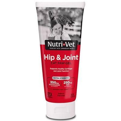 Nutri-Vet Hip & Joint Paw Gel, Cat Joint Care, Pet Supplement with Glucosamine, MSM, Chondroitin, Pain Relief and Hip Support, Salmon Flavor, Easy Cat Care Essential, Pet Supply, 3 oz